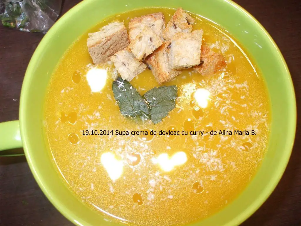 19.10.2014 Supa crema de dovleac cu curry Alina Maria B.