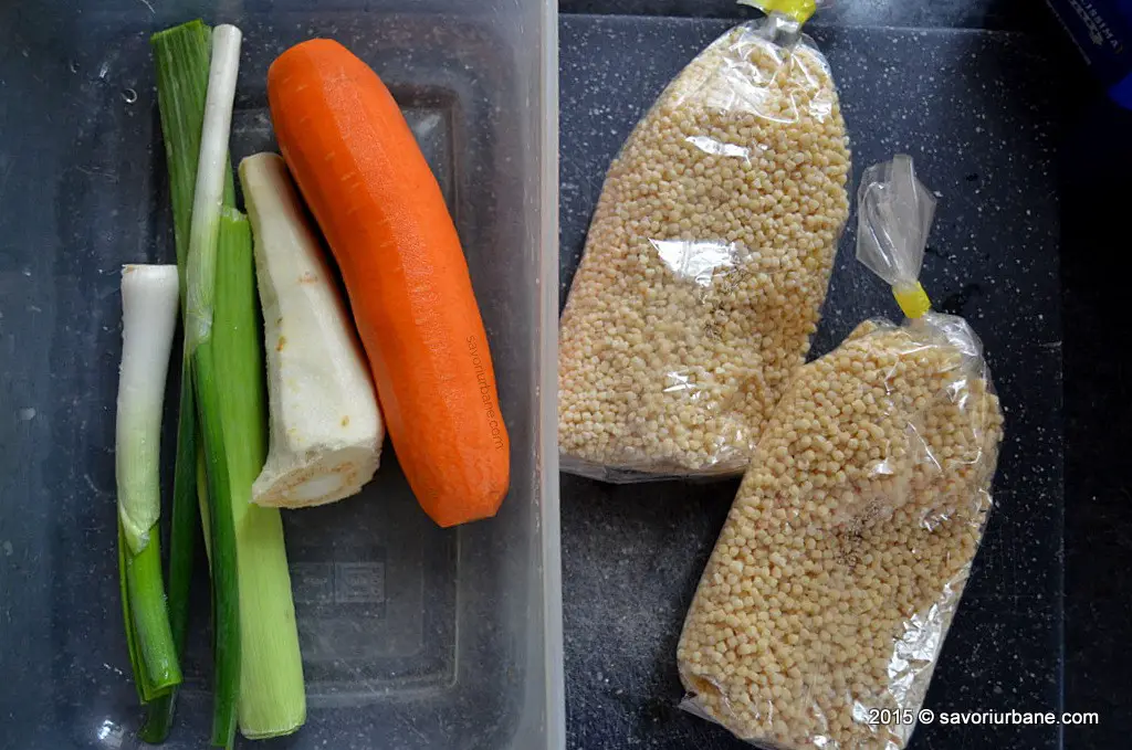 Ingrediente pentru cuscus cu legume