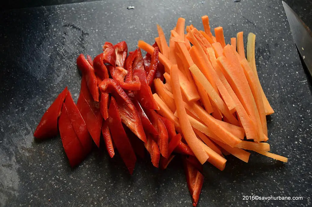 ardei si morcov pentru legume trase la tigaie