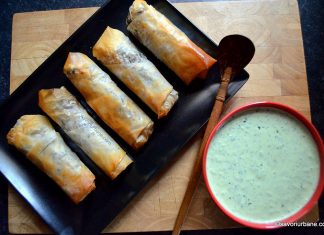 Rulouri de primavara cu pui, legume si leurda sau usturoi reteta de spring rolls la cuptor Rulouri de primavara cu pui, legume si leurda sau usturoi reteta de spring rolls la cuptor