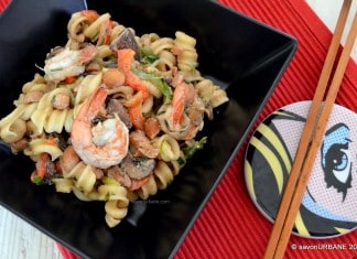 Paste cu creveti si unt de arahide