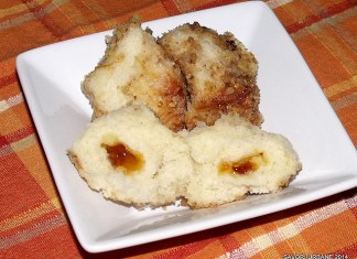 Galuste de aur cu nuca si gem Aranygaluska