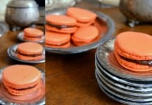 Macarons cu portocale si ciocolata