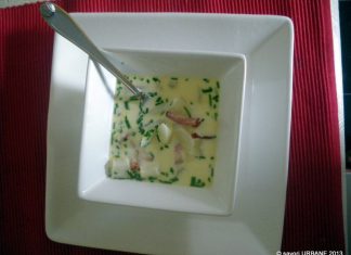 Supa de sparanghel cu sunca