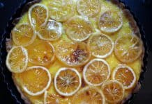 Tarta cu lamaie caramelizata si crema fina de smantana cu vanilie