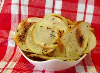 Chips de cartofi la cuptor, de casa