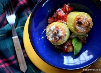 Dovlecei umpluti cu branza si chorizo