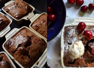 Negresa cu cirese, biscuiti amaretti si lapte condensat reteta de cherry brownie Negresa cu cirese, biscuiti amaretti si lapte condensat reteta de cherry brownie savori urbane