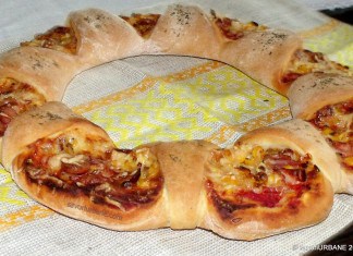 Pizza coronita in forma de floare