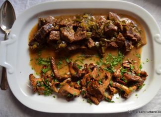 Mancare de vitel cu ciuperci Fricassee