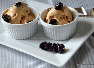 Inghetata de visine caramelizate sau cirese Amarena