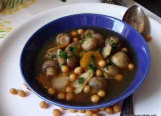 Supa de ciuperci de post reteta simpla