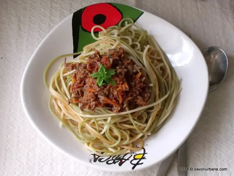 Câte calorii arată spaghetele bologneze