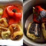 Salata de ardei copti intregi cu vinegreta simpla sau cu usturoi + VIDEO