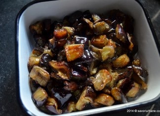 Vinete la cuptor cu mujdei de usturoi