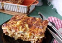 Lasagna cu carne si ciuperci