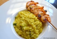 Risotto alla milanese cu sofran, lamaie si frigarui din creveti