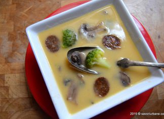 Supa crema de legume cu ciuperci