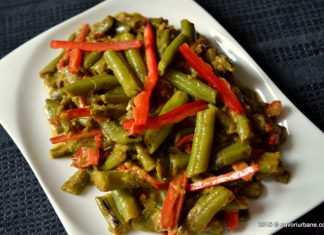 Fasole verde picanta cu lapte de cocos, in stil asiatic