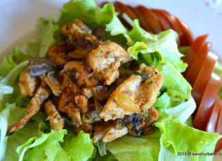 Piept de pui cu ciuperci si dovlecei dieta Rina