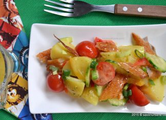Salata de cartofi cu peste afumat