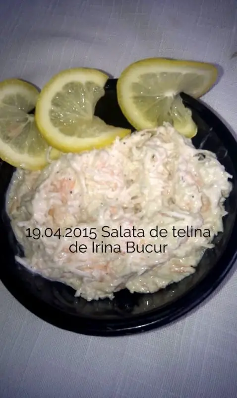 19.04.2015 Salata de telina Irina Bucur