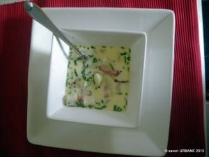 Supa de sparanghel cu sunca