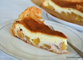 Cheesecake cu piersici