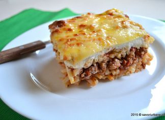 Macaroane cu carne la cuptor – budinca greceasca Pastitsio Macaroane cu carne la cuptor Pastitsio Savori Urbane (4)