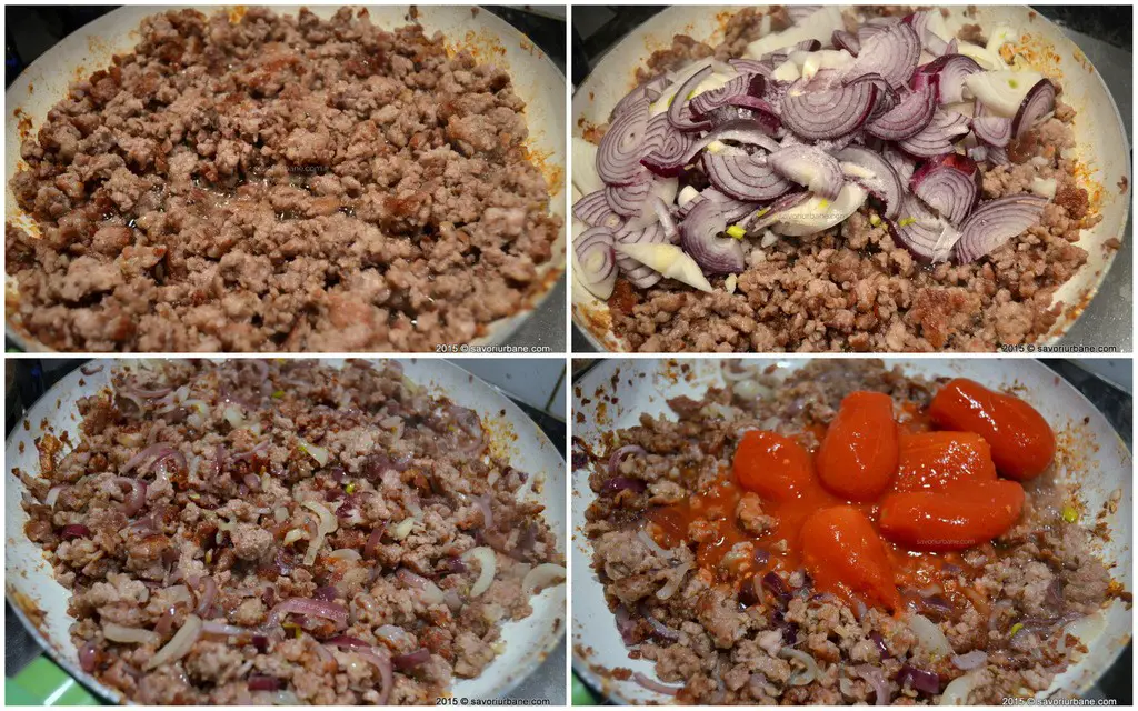 Pastitsio macaroane cu carne la cuptor preparare 02