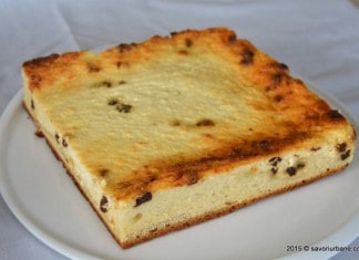 Prajitura cu branza de vaci si aluat dospit – reteta simpla