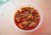 Porc cu mazare si galuste – tocanita la ceaun