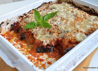 Vinete gratinate cu cascaval si sos de rosii cu usturoi – la cuptor Vinete gratinate cu cascaval si sos de rosii cu usturoi - la cuptor savori urbane