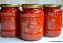 Zacusca de fasole boabe uscata – tocana de legume pentru iarna reteta VIDEO Zacusca de fasole boabe uscata - tocana de legume reteta savori urbane