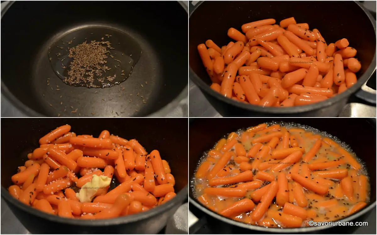 preparare garnitura morcovi caramelizati baby carrots