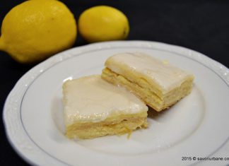 Prajitura cu foi cu miere si crema de lamaie