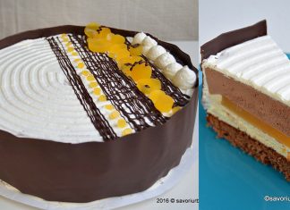 Tort aniversar cu mousse de ciocolata si jeleu de portocale (entremet) Tort aniversar cu mousse de ciocolata si jeleu de portocale (entremet) reteta savori urbane