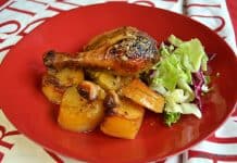 Pui copt cu smantana si usturoi – la cuptor Pui copt cu smantana si usturoi - la cuptor reteta savori urbane