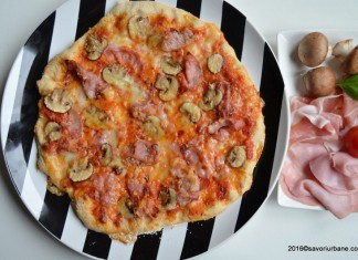 Pizza cu sunca si ciuperci – prosciutto funghi