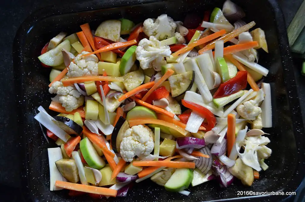 Preparare legume la cuptor la tava gratinate (1)