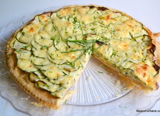 Tarta cu dovlecei si branza – din aluat foietaj Tarta cu dovlecei si branza - din aluat foietaj reteta savori urbane 1