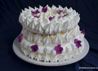 Vant spaniol – tort de bezea cu frisca – Spanische Windtorte