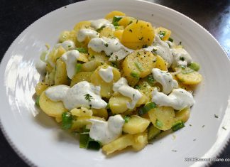 Salata de cartofi cu ceapa si iaurt