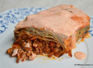 Clatite Hortobagy cu carne si smantana la cuptor