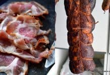 Ceafa afumata de casa cu vin rosu si usturoi – pastrama de porc Ceafa afumata de casa cu vin rosu si usturoi - pastrama de porc reteta savori urbane