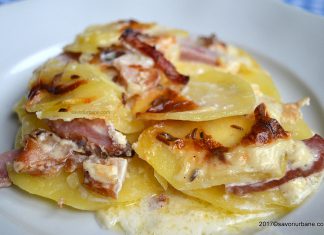 Cartofi norvegieni gratinati cu bacon si smantana Cartofi norvegieni gratinati cu bacon si smantana Savori Urbane