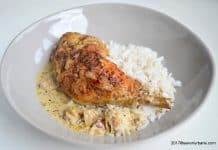 Pui cu mustar, bacon si smantana reteta de pulpe cu sos la cuptor Pui cu mustar bacon si smantana reteta savori urbane