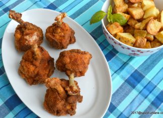 Aripioare de pui crocante in crusta de cartofi – Chicken lollipops Aripioare de pui crocante - Chicken lollipop