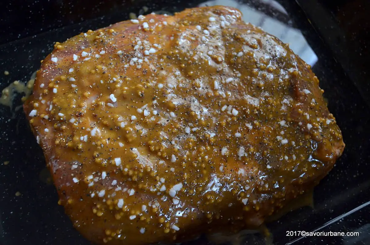 friptura de porc cu mustar si miere marinata la cuptor