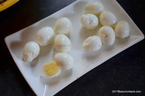 oua fierte de prepelita pentru drob de pui